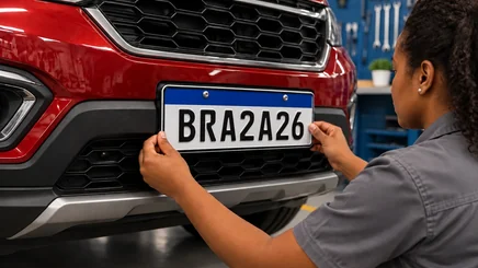 Placa Mercosul para Carro