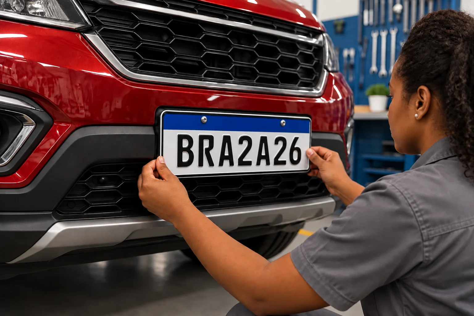 Placa Mercosul para Carro
